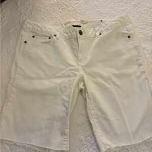American Eagle Outfitters White Stretch Denim Shorts